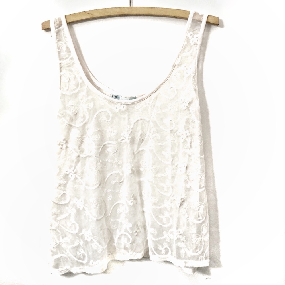 NWOT Maurices Mesh Lace Tank Top